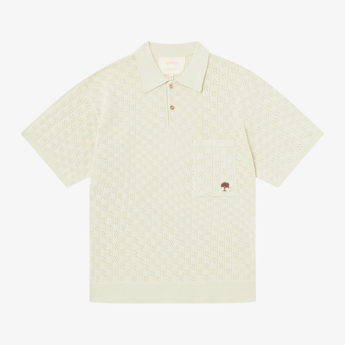 BLKVIS POINTELLE POLO - MEADOW MIST