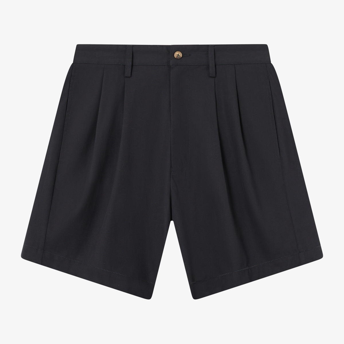 BLKVIS DOUBLE PLEATED SHORTS - BLACK
