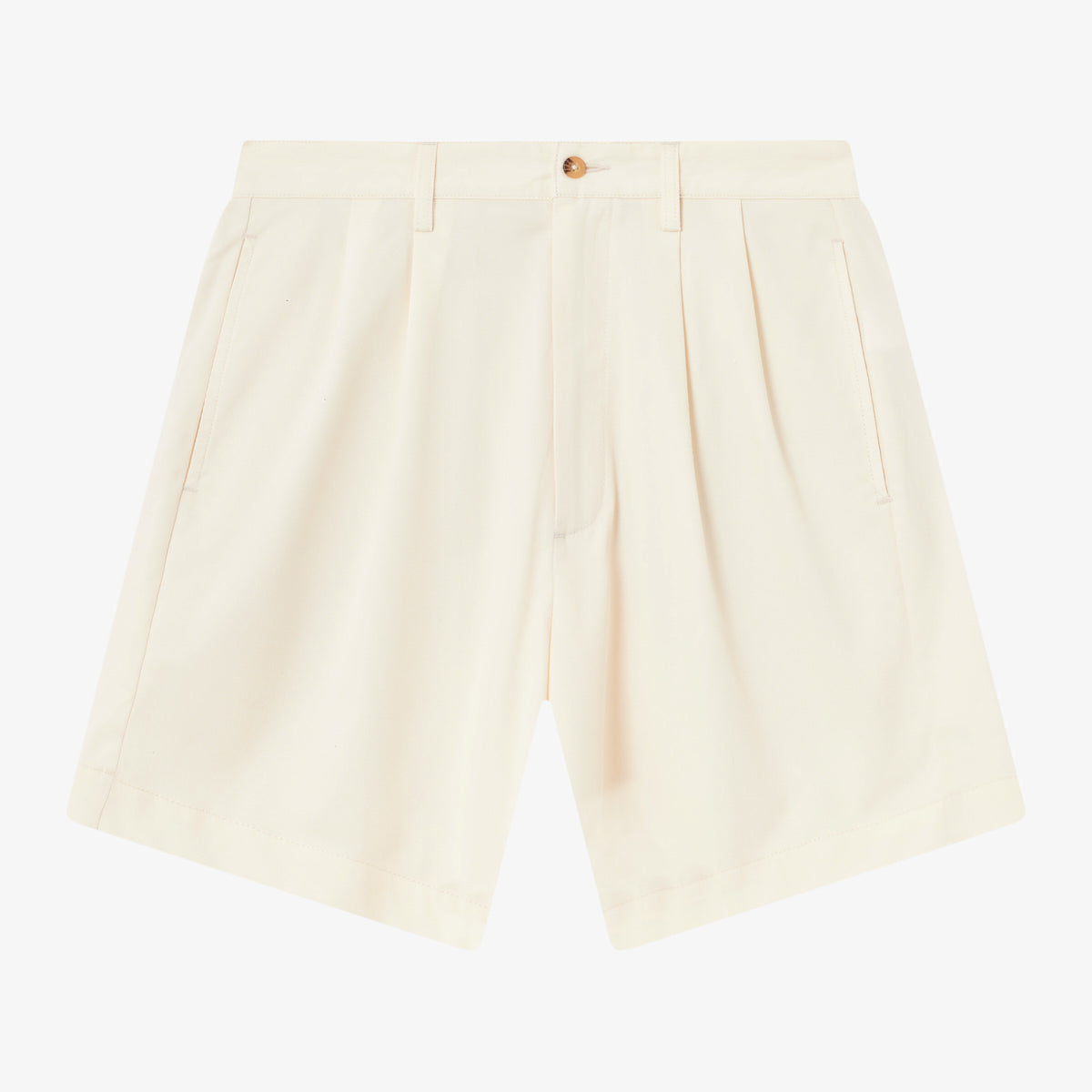 BLKVIS DOUBLE PLEATED SHORTS - ANTIQUE WHITE