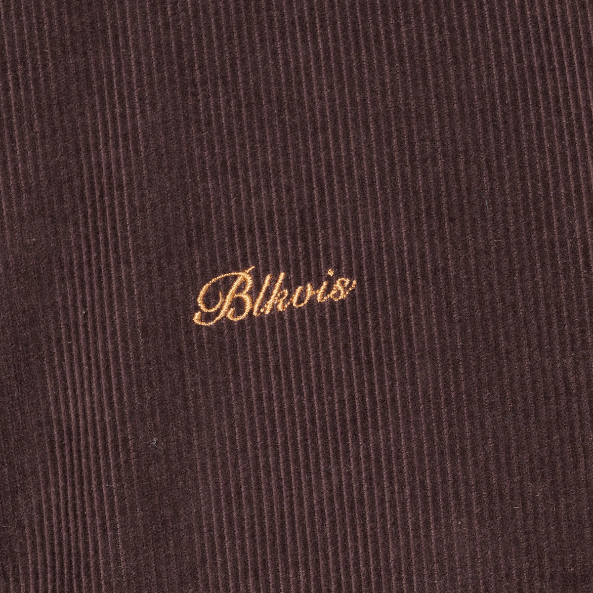 BLKVIS SCRIPT CORDUROY VARSITY JACKET - RAISIN