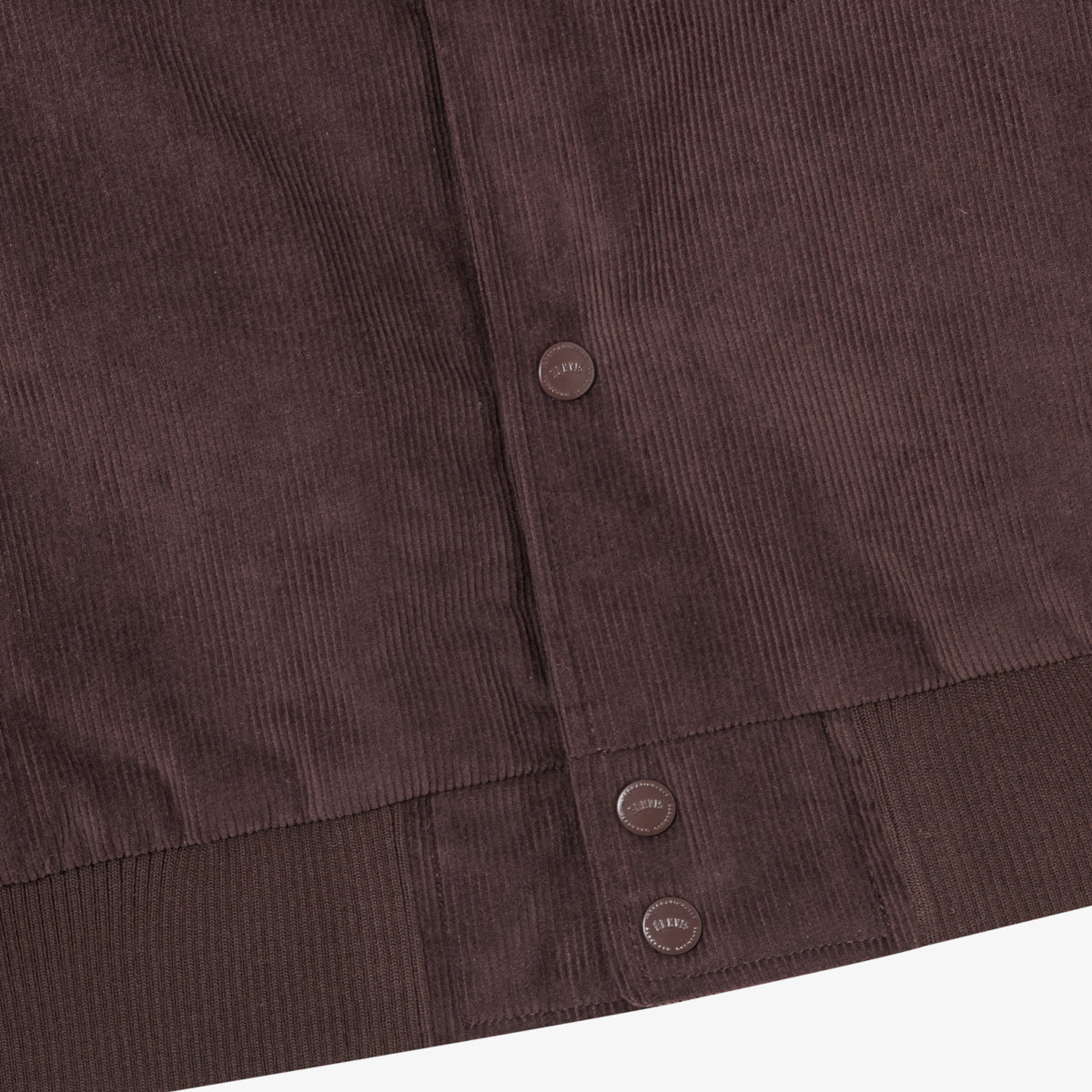 BLKVIS SCRIPT CORDUROY VARSITY JACKET - RAISIN