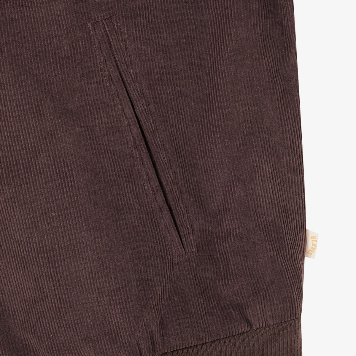 BLKVIS SCRIPT CORDUROY VARSITY JACKET - RAISIN