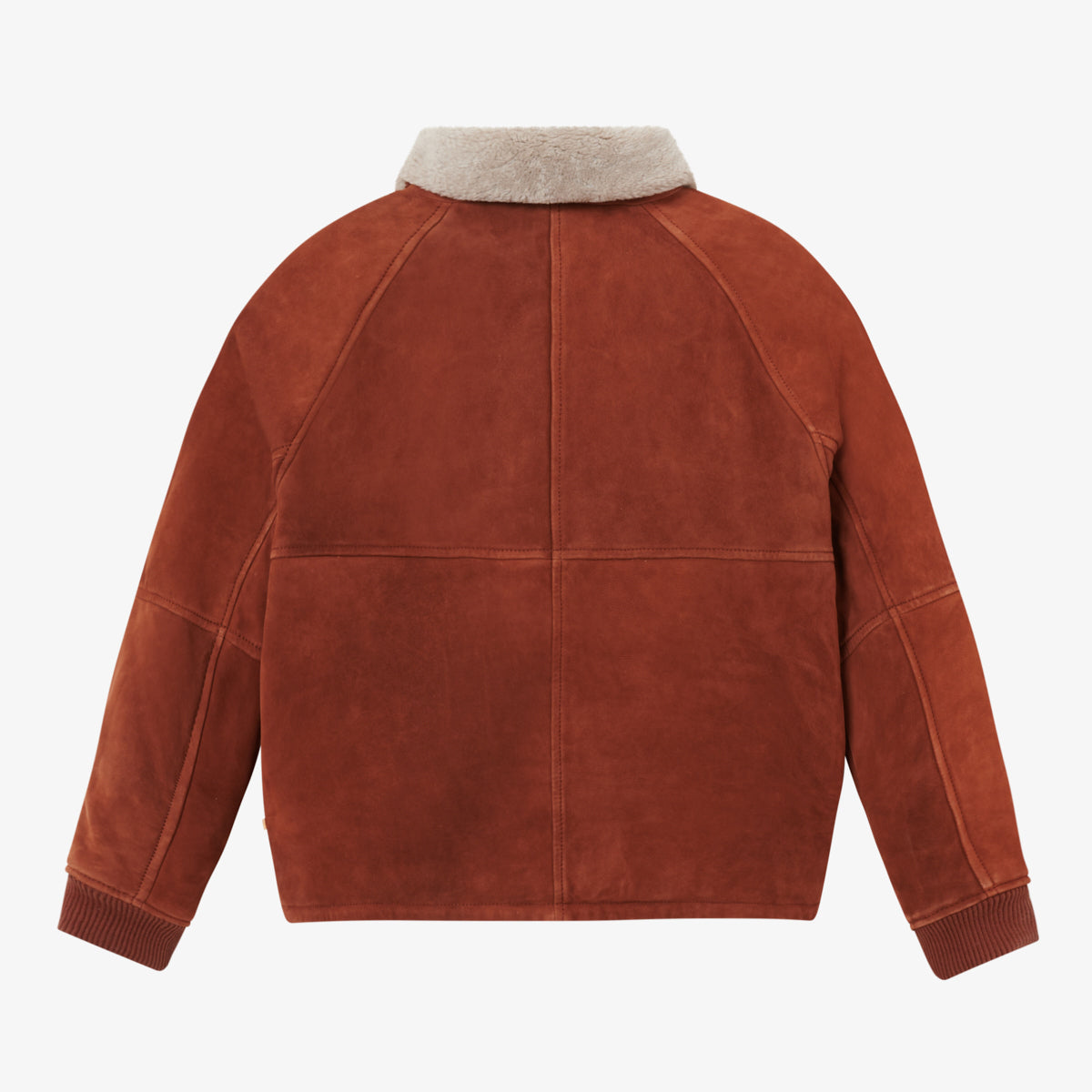 BLKVIS SCRIPT SHEARLING LEATHER JACKET - HONEY GOLD