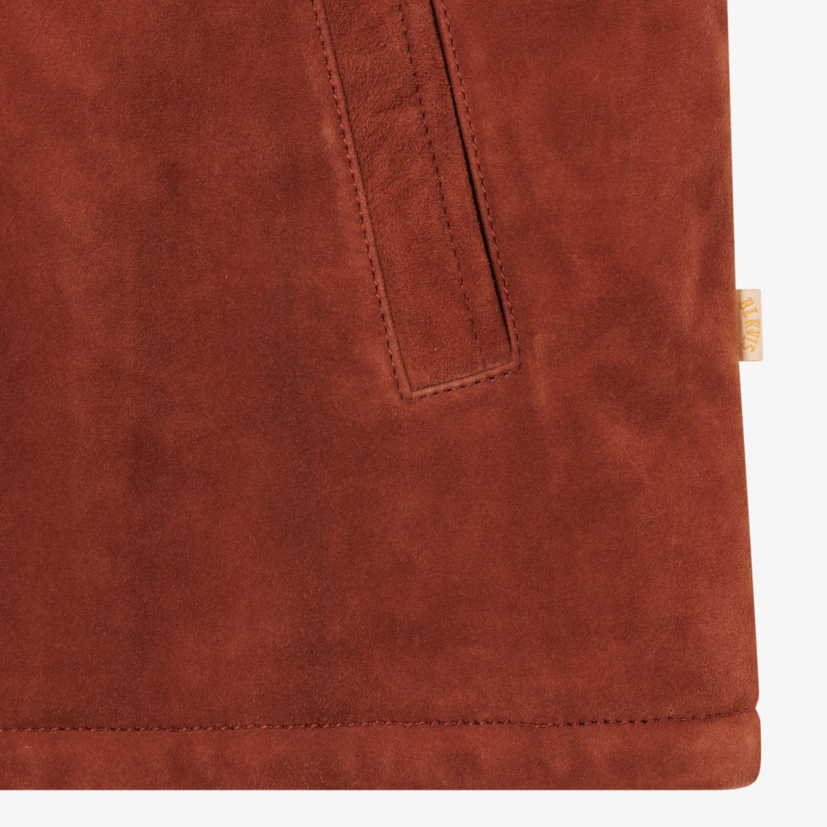 BLKVIS SCRIPT SHEARLING LEATHER JACKET - HONEY GOLD