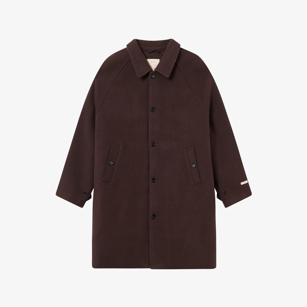 BLKVIS SCRIPT COAT - RAISIN