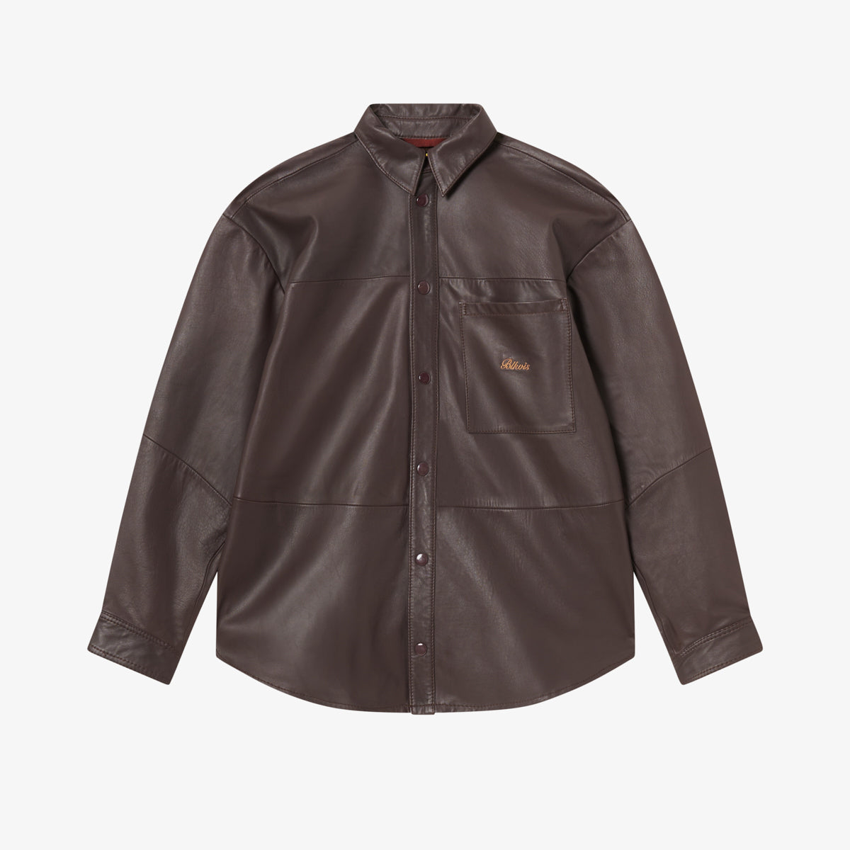 BLKVIS SCRIPT LEATHER SHIRT - RAISIN