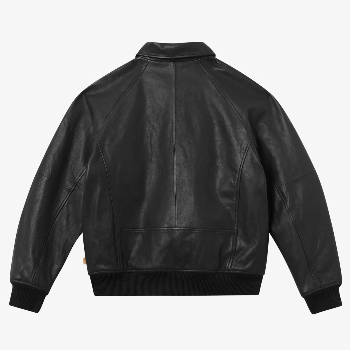 BLKVIS FULL LEATHER VARSITY JACKET - BLACK