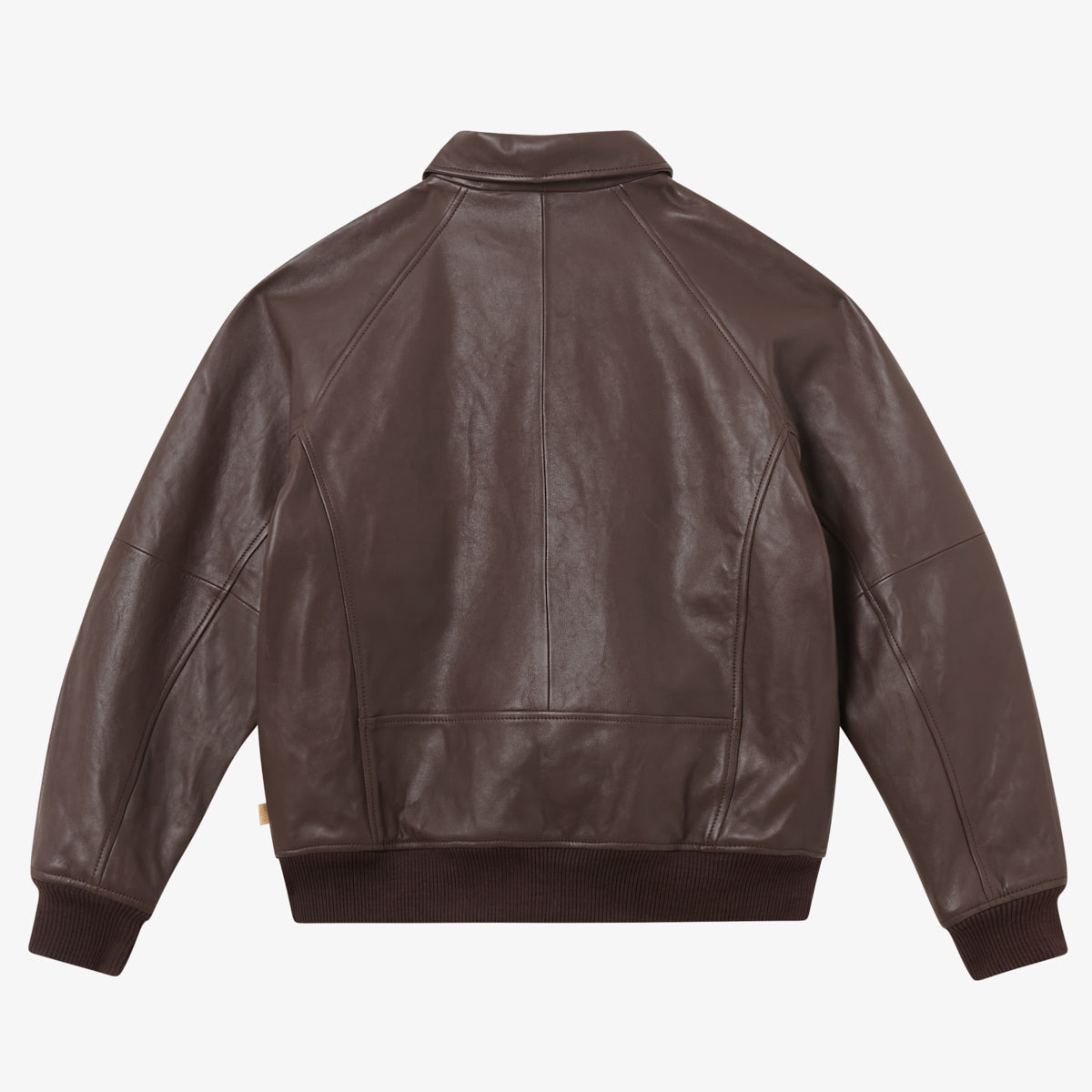 BLKVIS FULL LEATHER VARSITY JACKET - RAISIN