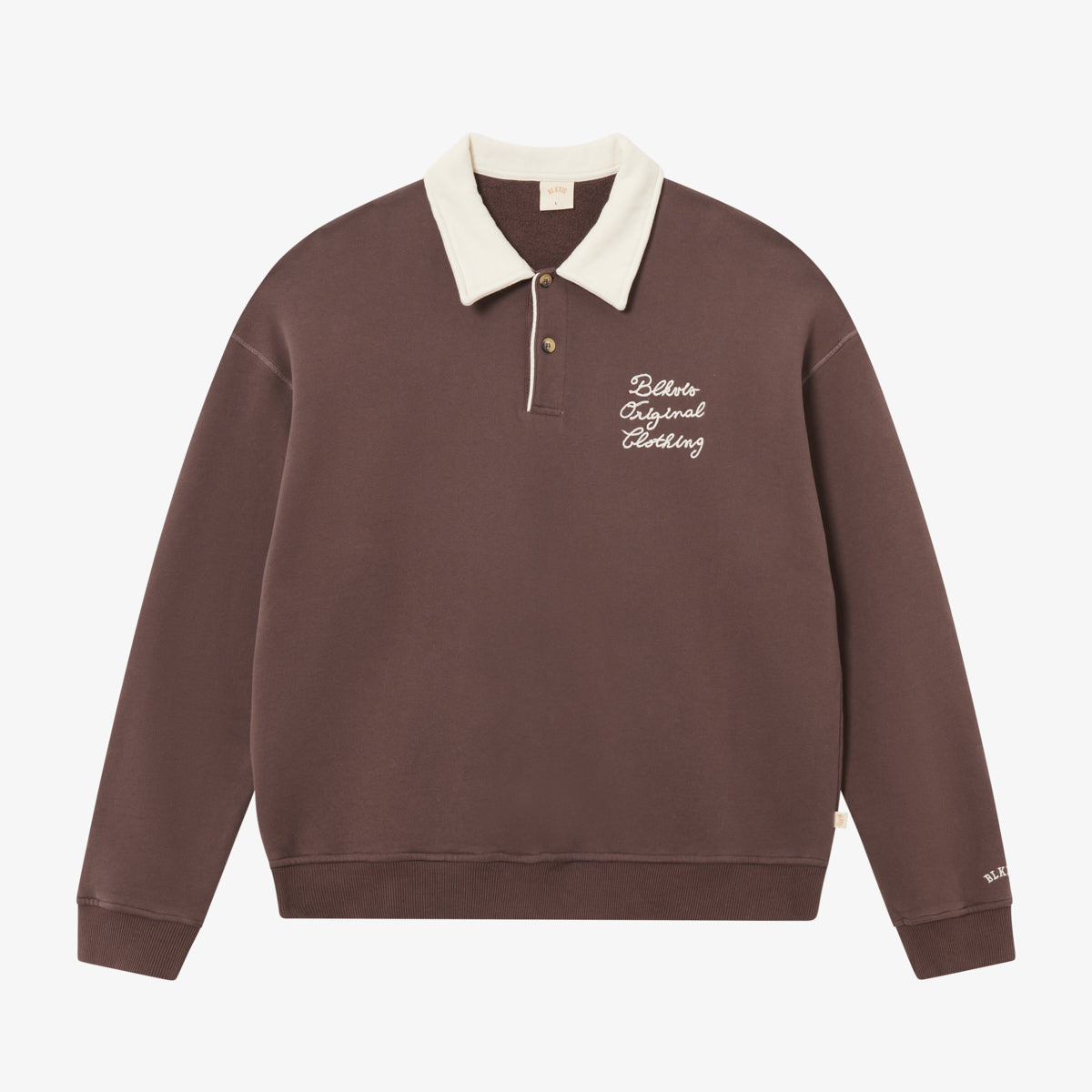 BLKVIS SOURCE POLO SWEATER - RAISIN
