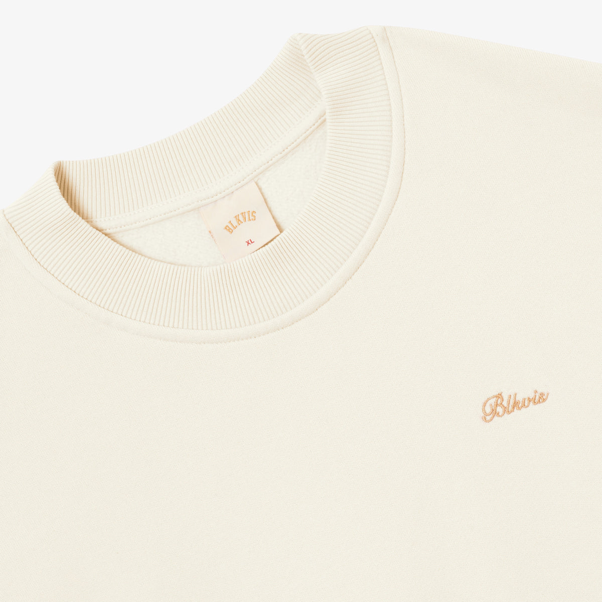 BLKVIS SCRIPT CREWNECK - ANTIQUE WHITE