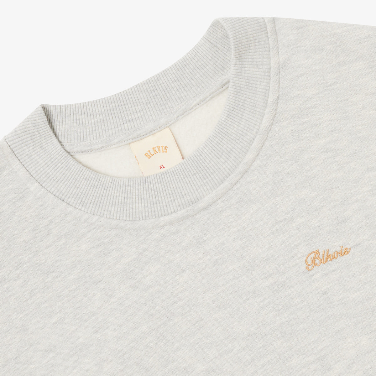 BLKVIS SCRIPT CREWNECK - LIGHT GREY HEATHER