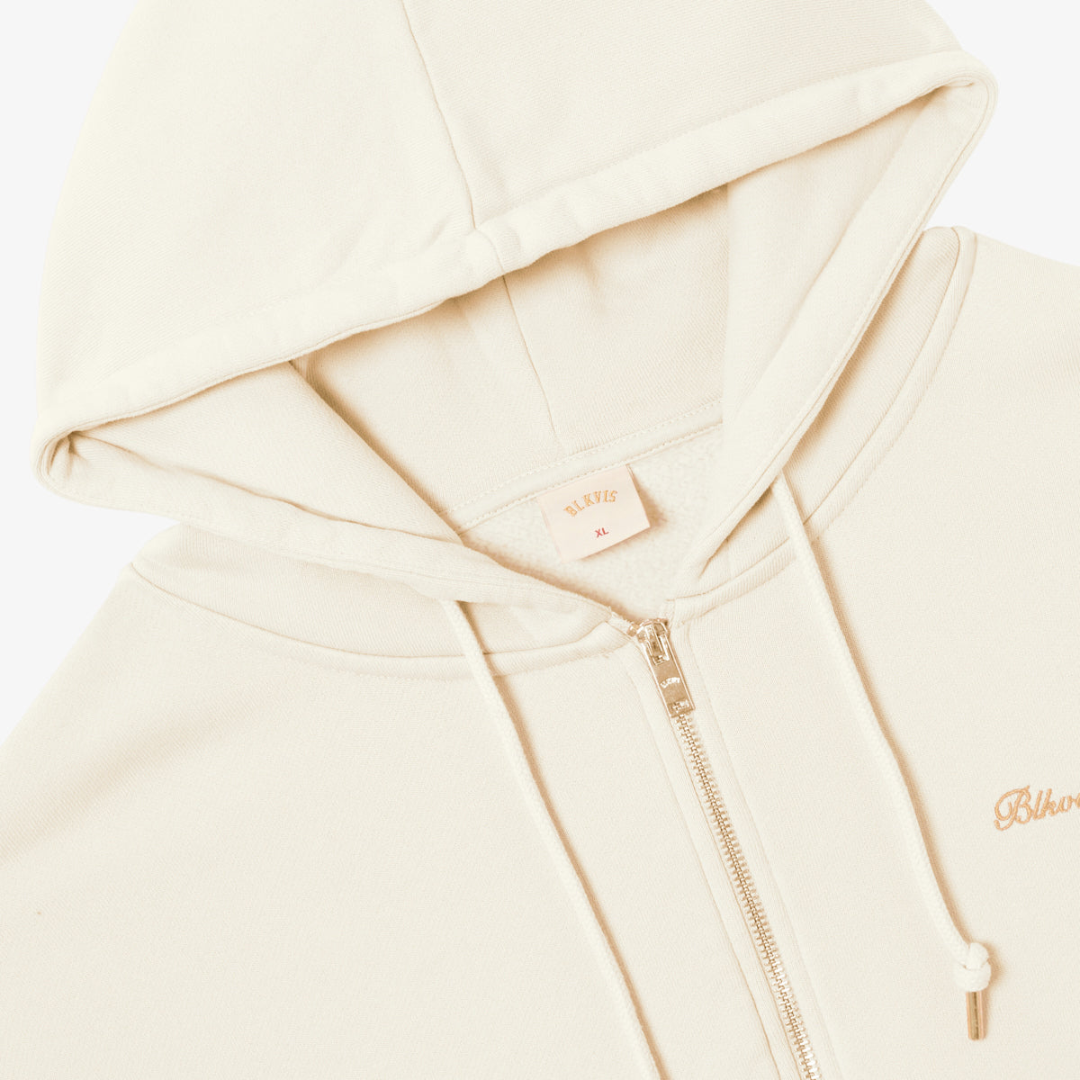 BLKVIS SCRIPT ZIP-HOODY - ANTIQUE WHITE