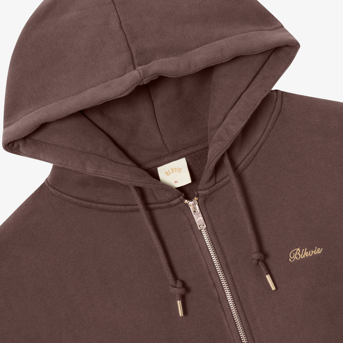 BLKVIS SCRIPT ZIP-HOODY - RAISIN