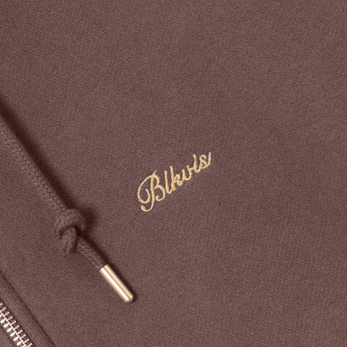 BLKVIS SCRIPT ZIP-HOODY - RAISIN