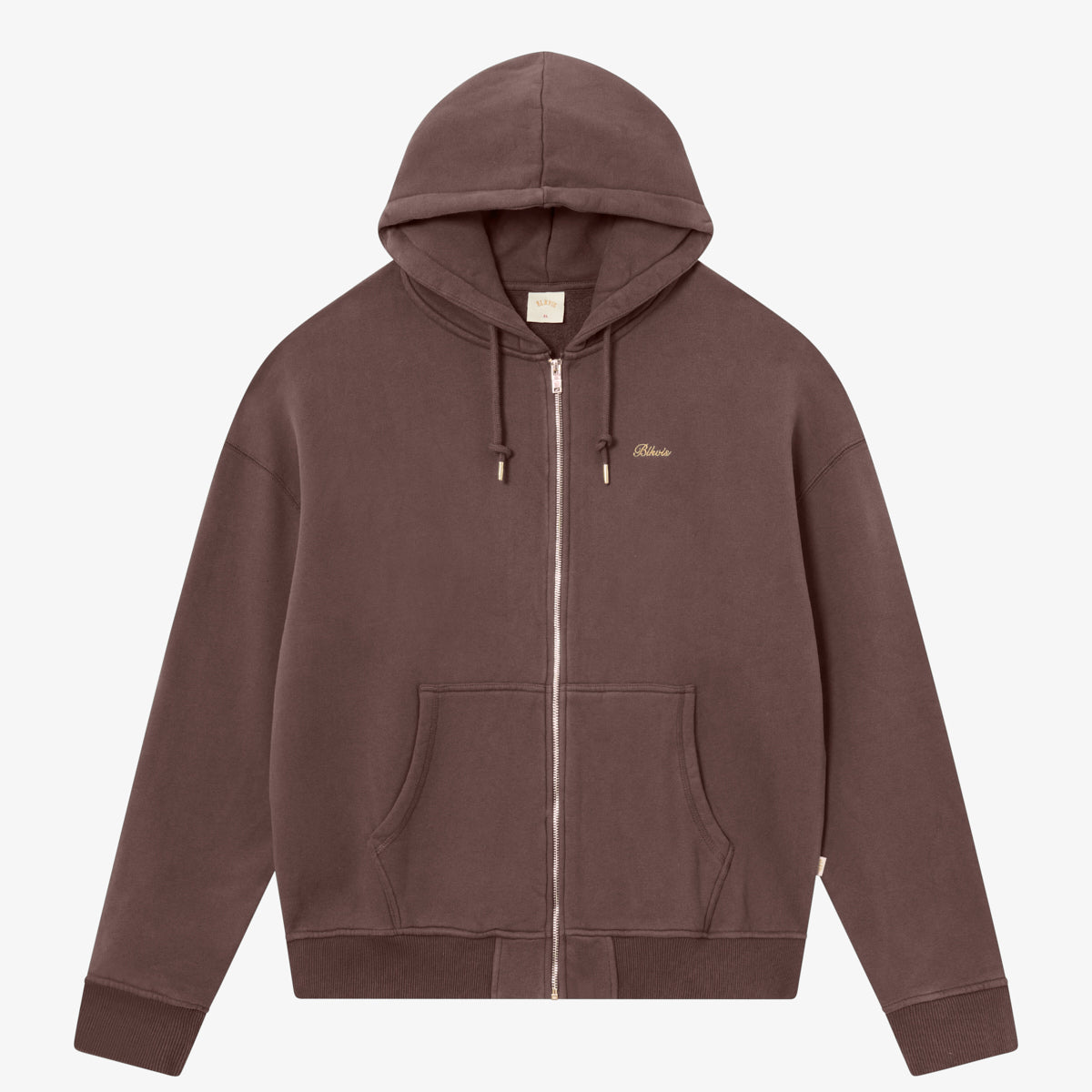 BLKVIS SCRIPT ZIP-HOODY - RAISIN