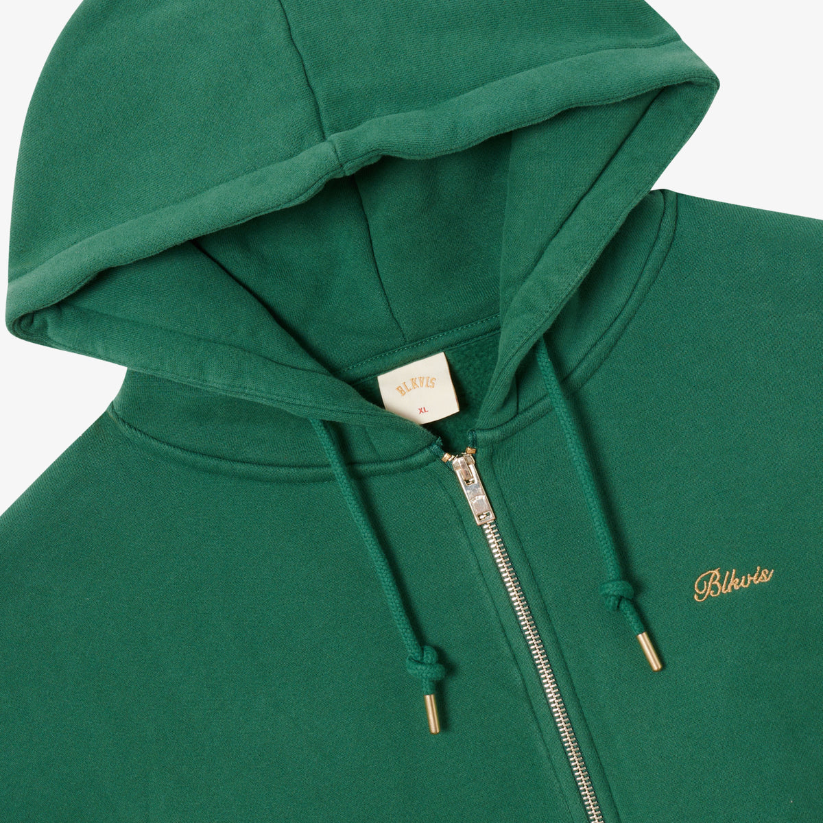BLKVIS SCRIPT ZIP-HOODY - HUNTER GREEN