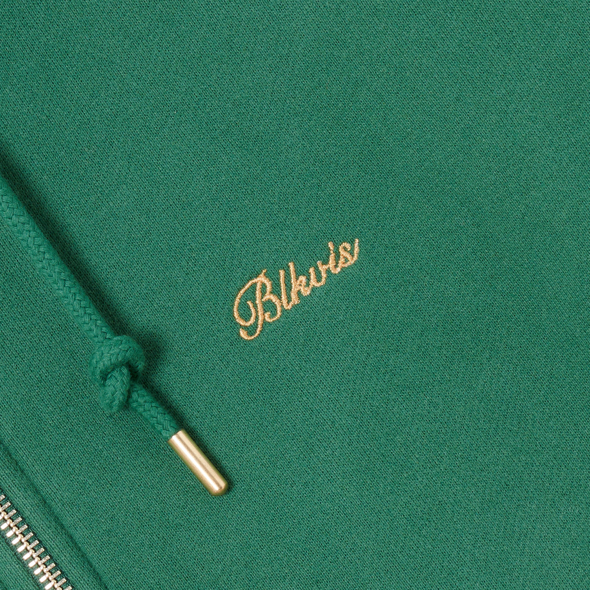 BLKVIS SCRIPT ZIP-HOODY - HUNTER GREEN