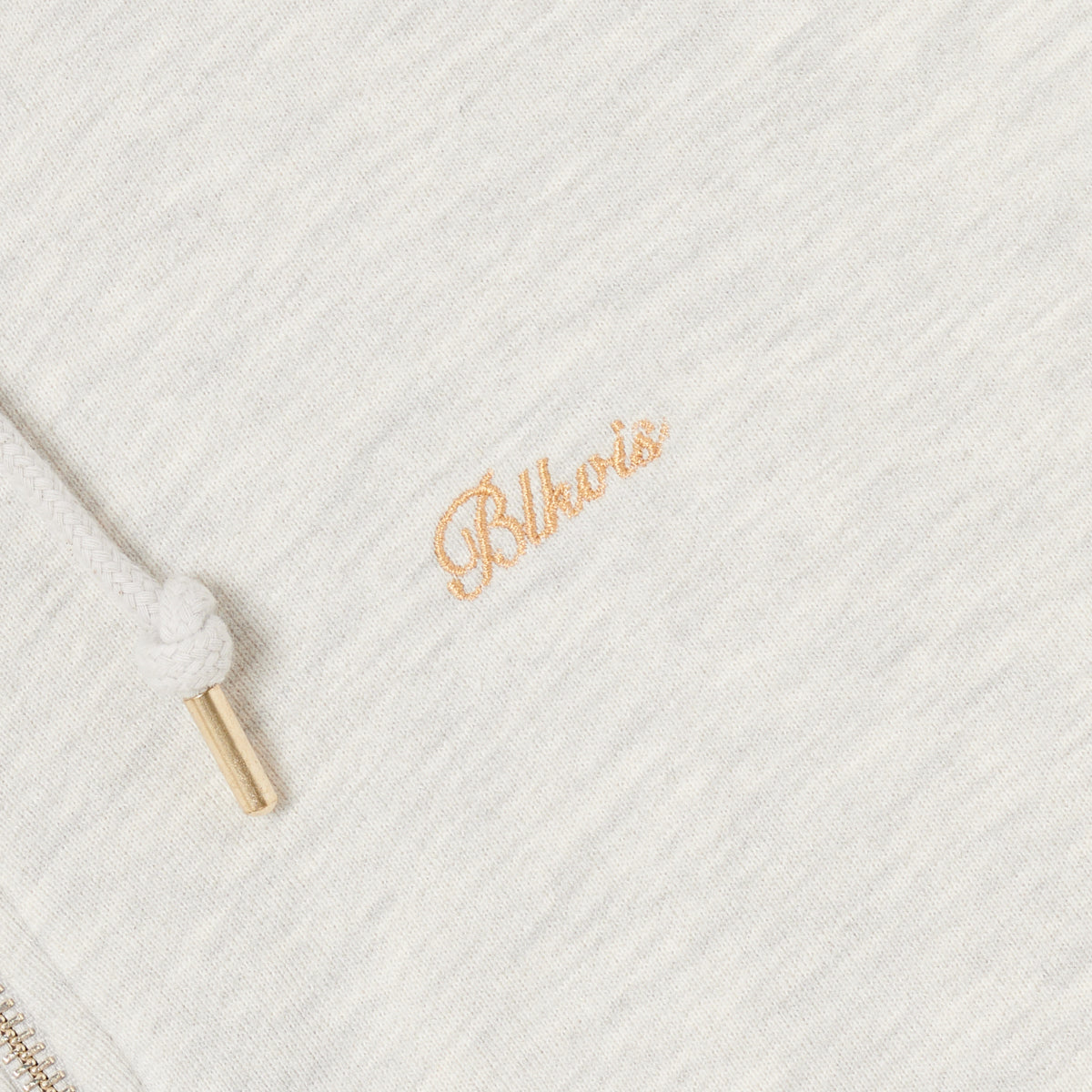 BLKVIS SCRIPT ZIP-HOODY - LIGHT GREY HEATHER