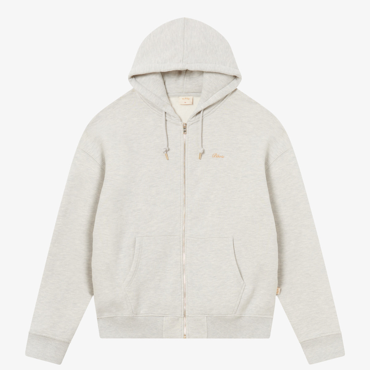 BLKVIS SCRIPT ZIP-HOODY - LIGHT GREY HEATHER