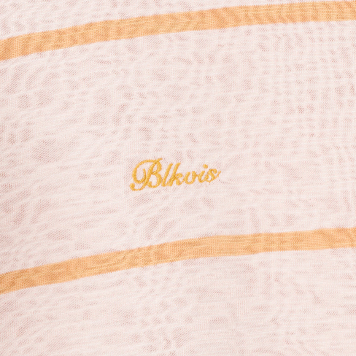 BLKVIS SCRIPT STRIPED CLUB TEE - SEPIA ROSE