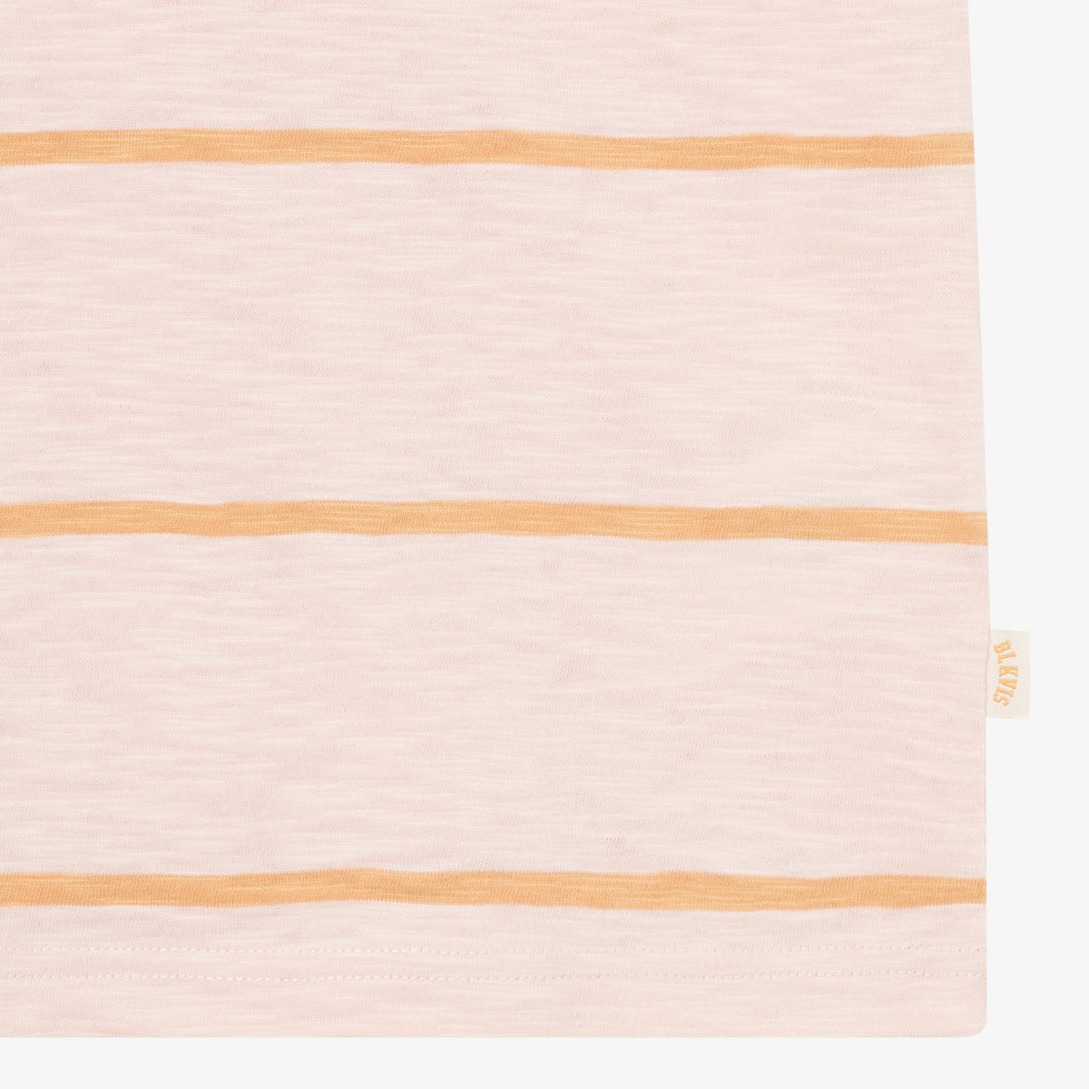 BLKVIS SCRIPT STRIPED CLUB TEE - SEPIA ROSE