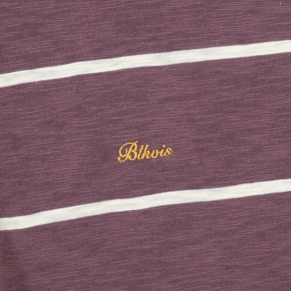 BLKVIS SCRIPT STRIPED SLUB TEE - RAISIN