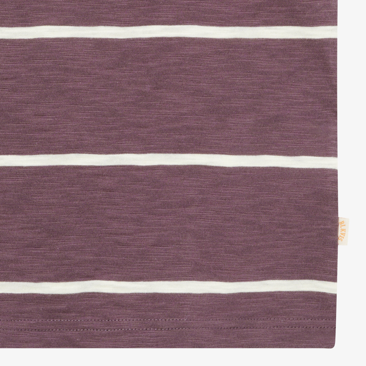 BLKVIS SCRIPT STRIPED SLUB TEE - RAISIN