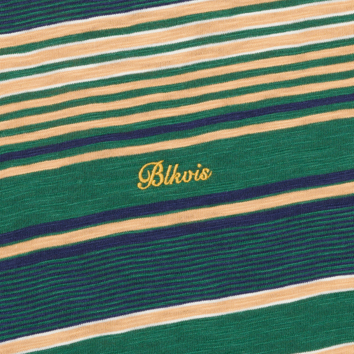 BLKVIS SOURCE STRIPED SLUB TEE - HUNTER GREEN