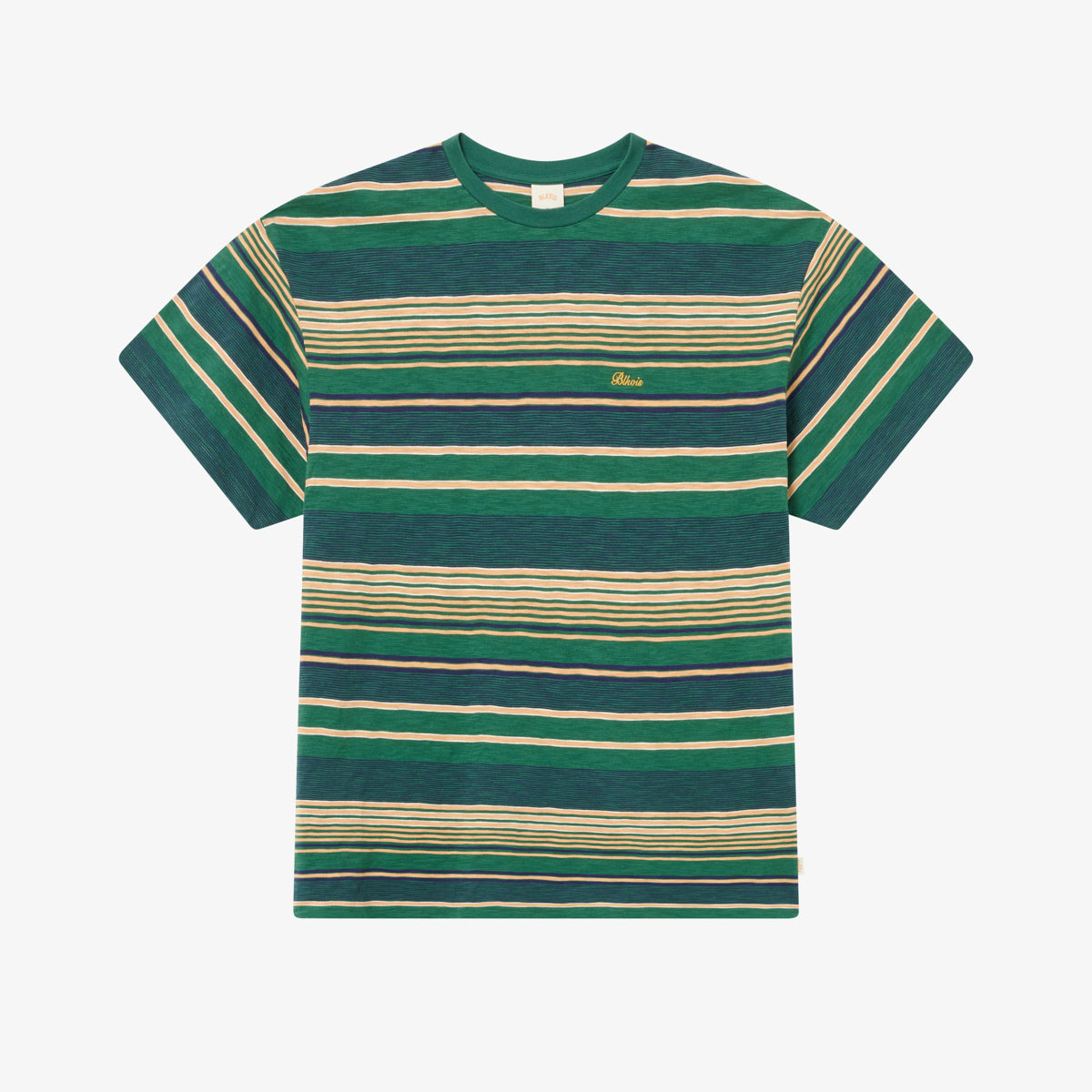 BLKVIS SOURCE STRIPED SLUB TEE - HUNTER GREEN
