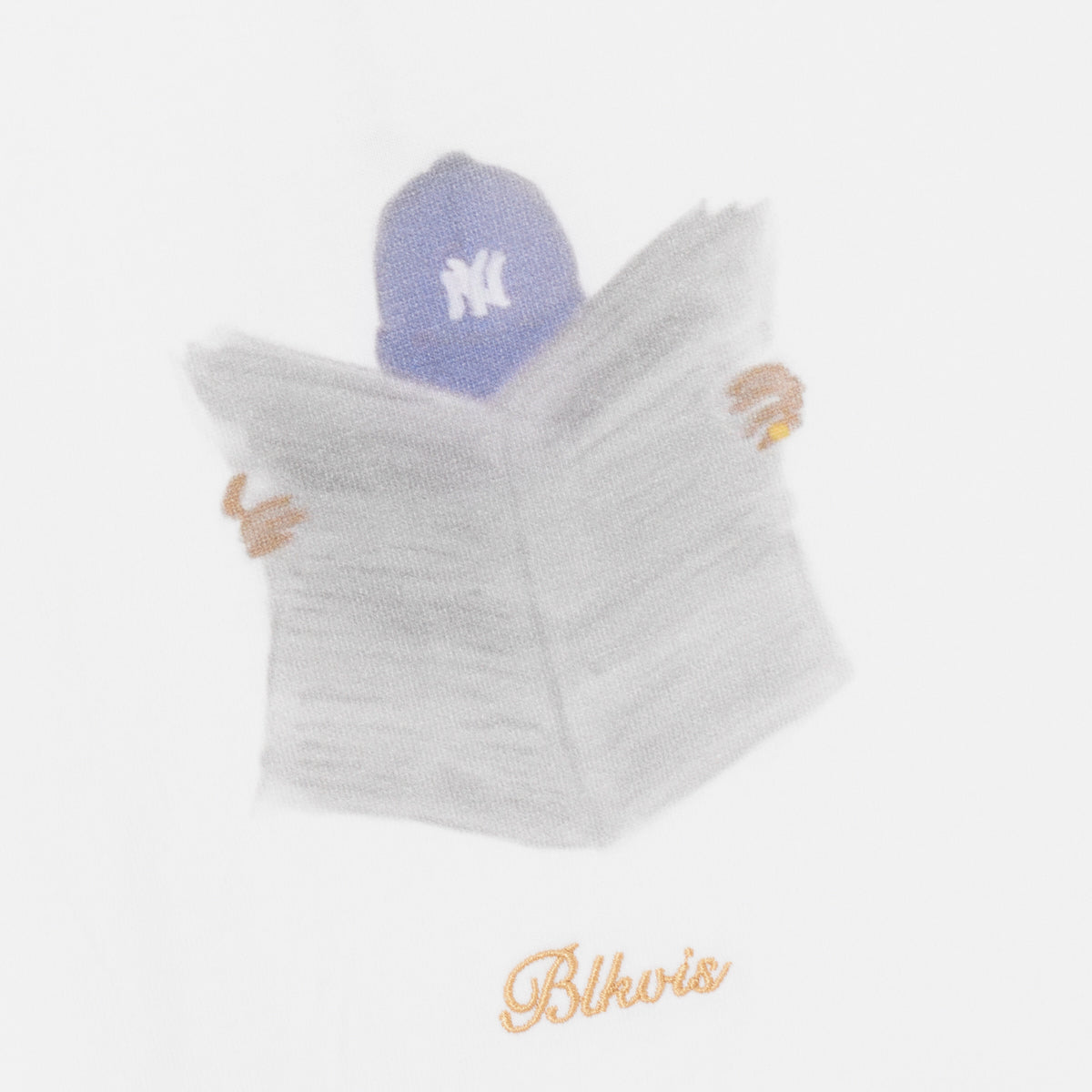 BLKVIS NEWSPAPER TEE - WHITE