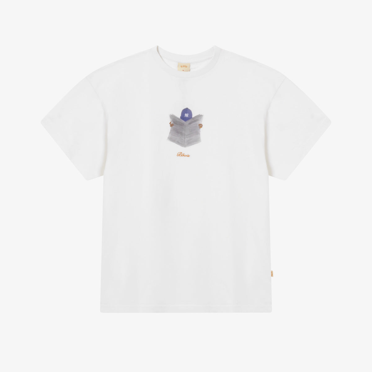 BLKVIS NEWSPAPER TEE - WHITE