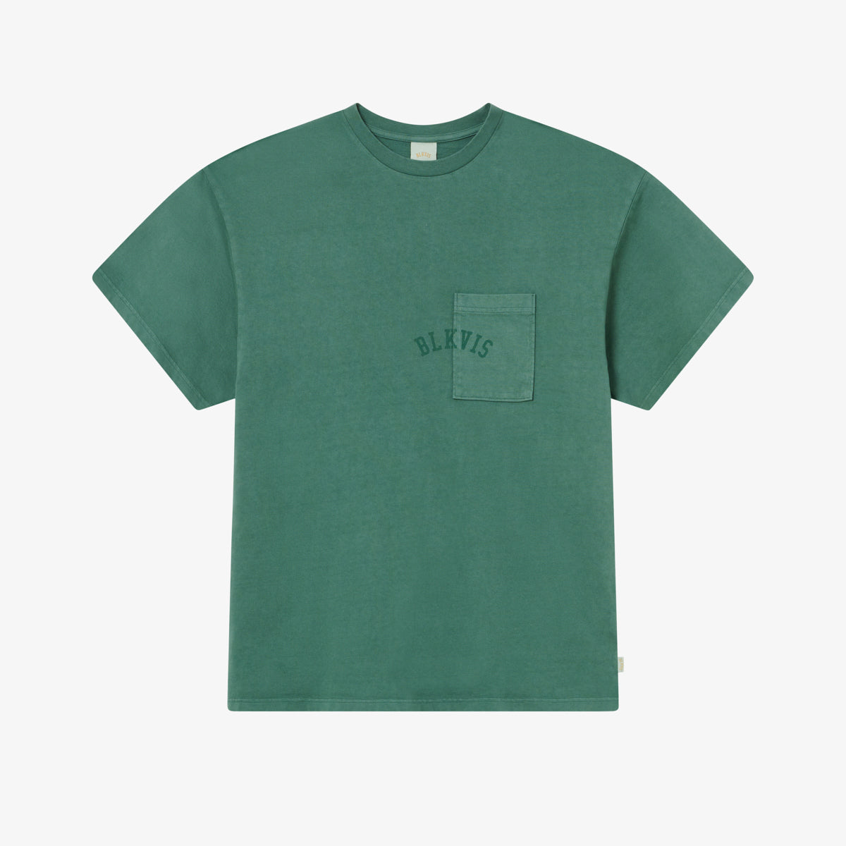 BLKVIS LOGO POCKET TEE GARMENT DYE - HUNTER GREEN