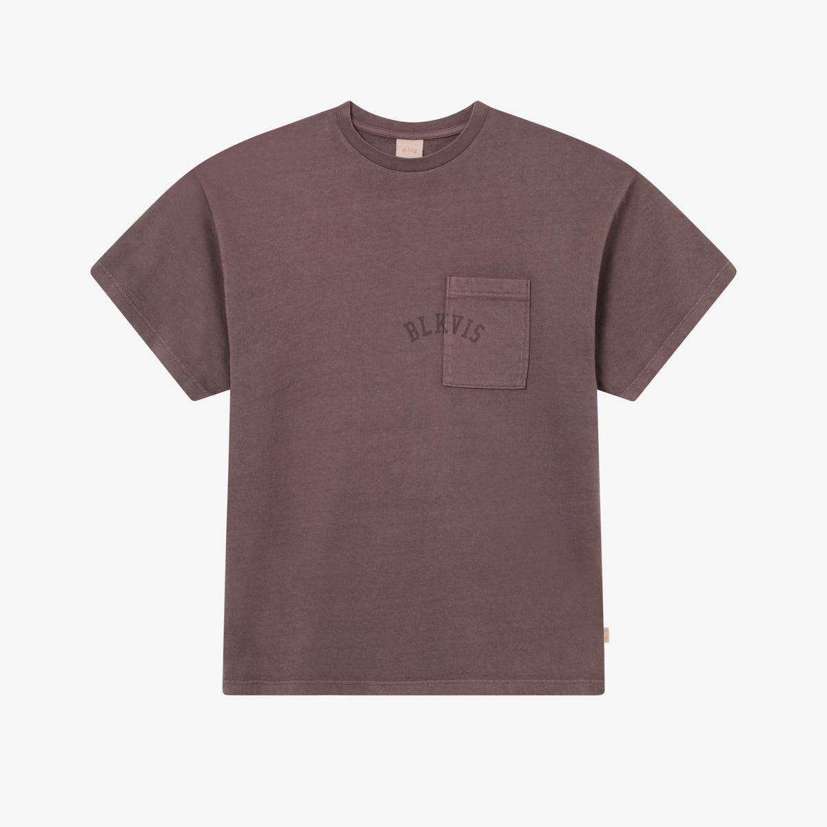 BLKVIS LOGO POCKET TEE GARMENT DYE - RAISIN