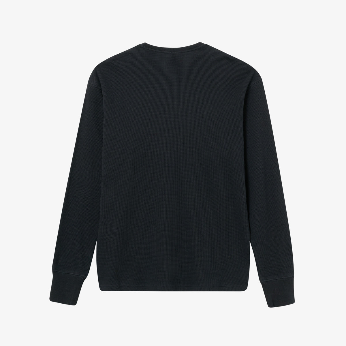 BLKVIS SCRIPT WAFFLE LONGSLEEVE - BLACK