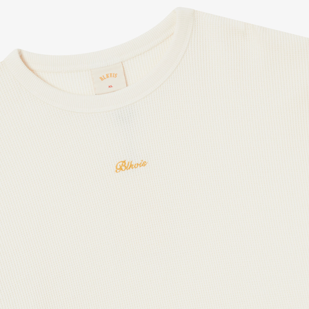 BLKVIS SCRIPT WAFFLE LONGSLEEVE - ANTIQUE WHITE