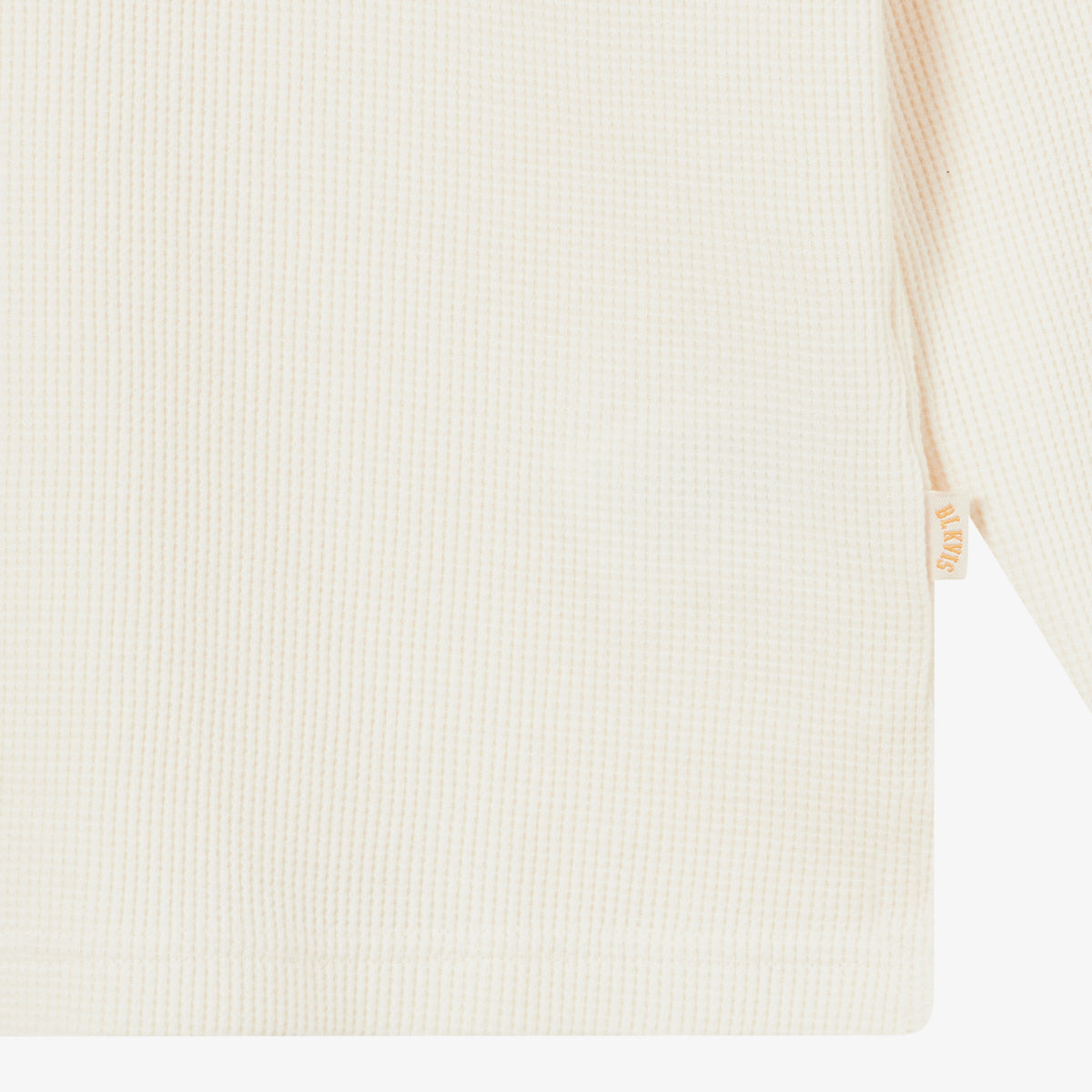 BLKVIS SCRIPT WAFFLE LONGSLEEVE - ANTIQUE WHITE
