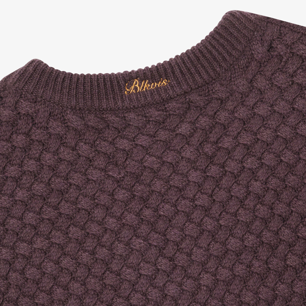 BLKVIS SCRIPT CABLE KNIT VEST - RAISIN