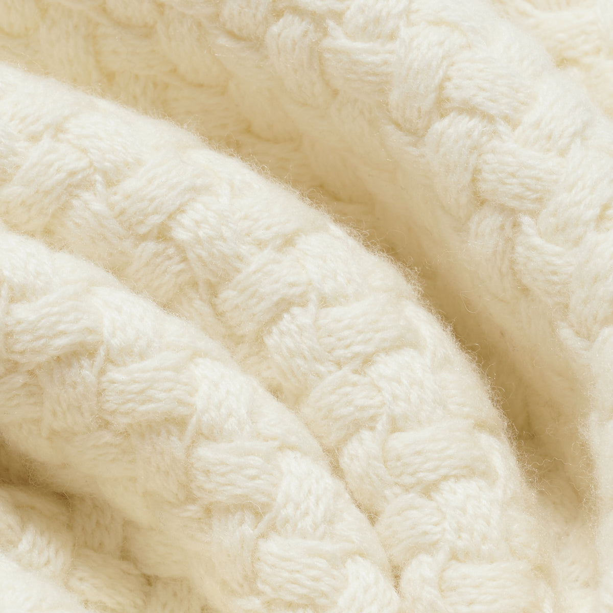 BLKVIS SCRIPT CABLE KNIT POLO - ANTIQUE WHITE