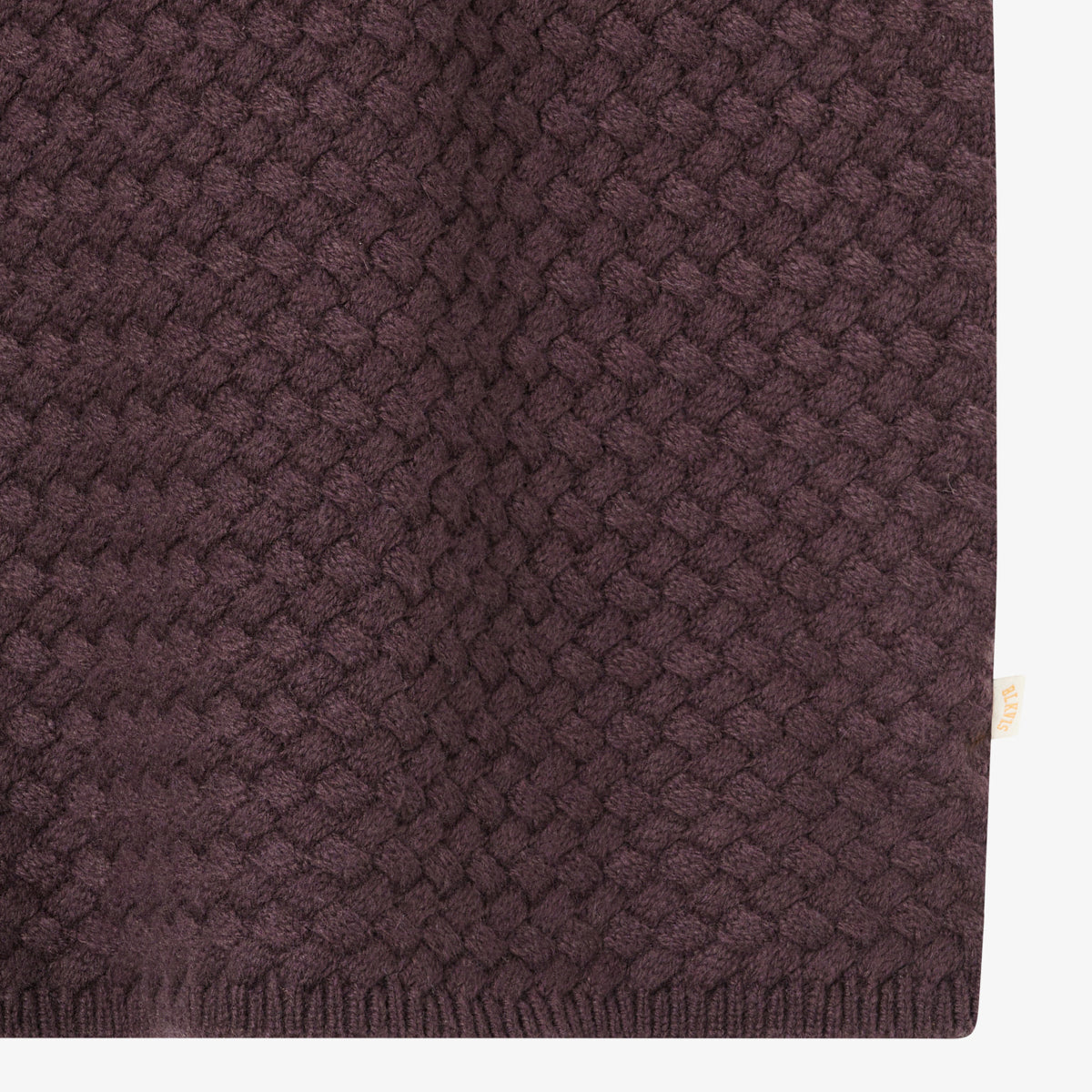 BLKVIS SCRIPT CABLE KNIT POLO - RAISIN