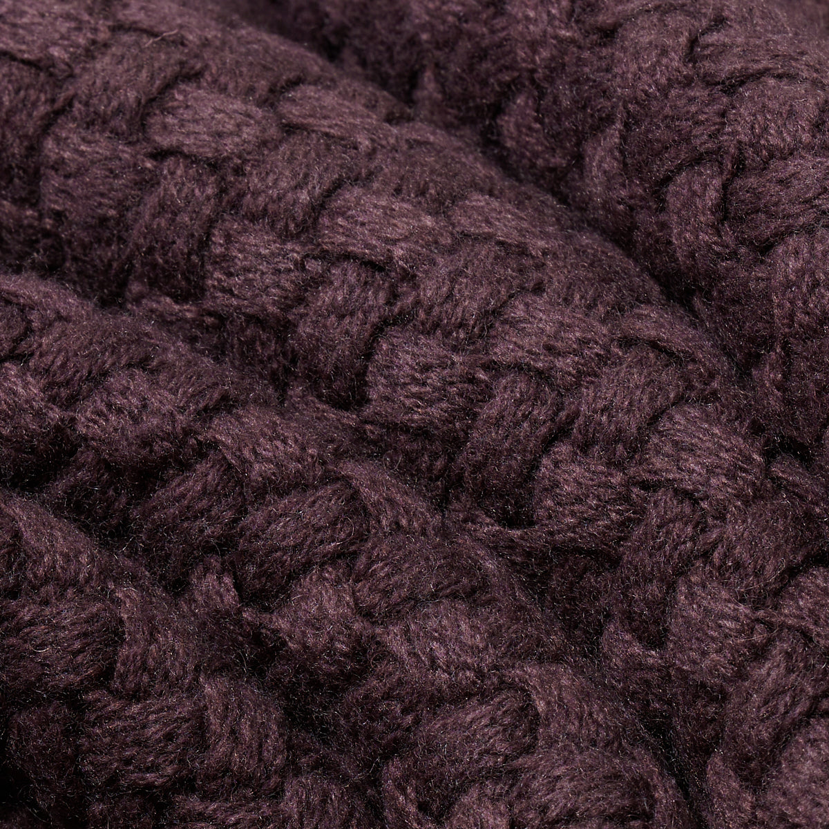 BLKVIS SCRIPT CABLE KNIT POLO - RAISIN