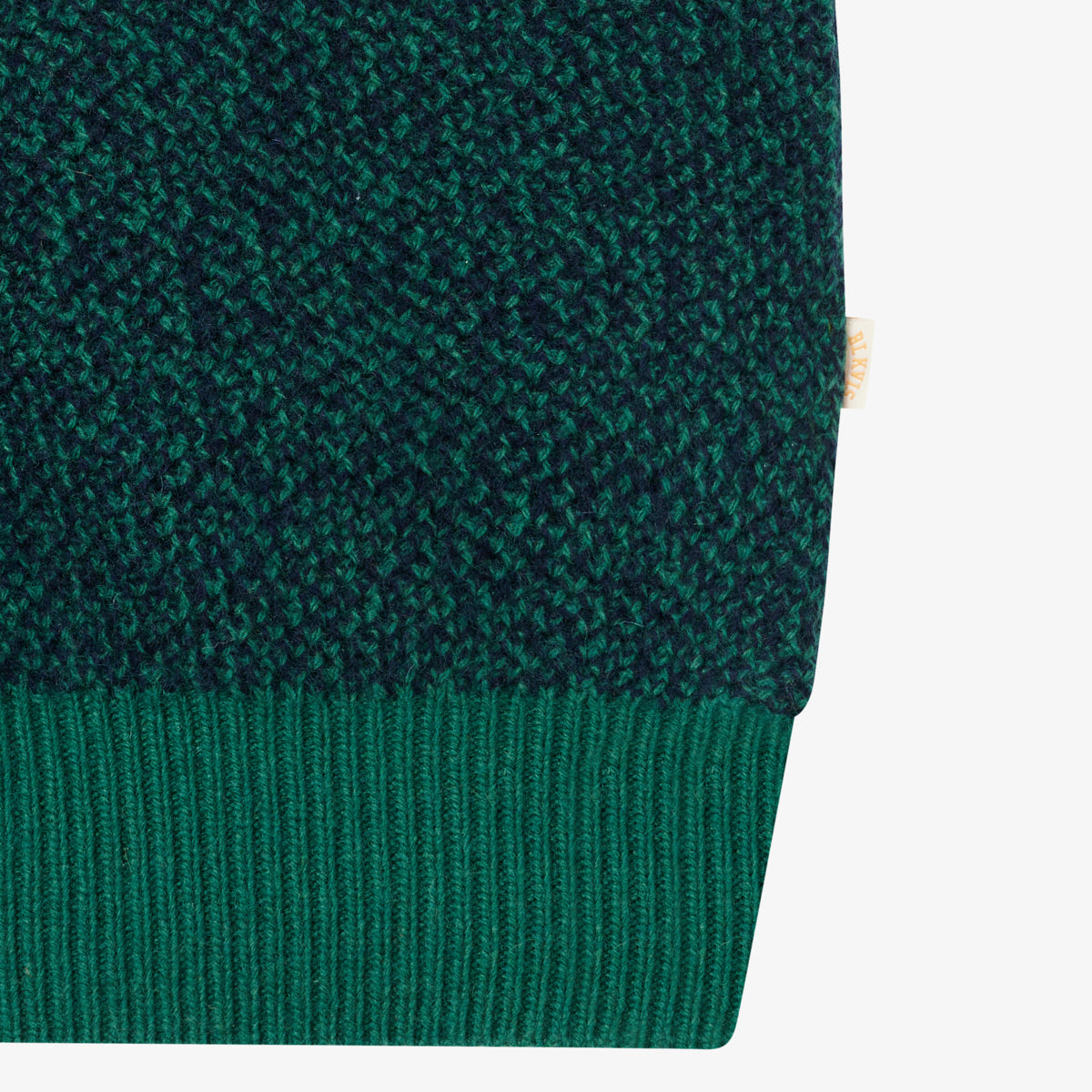 BLKVIS 2TONE STRUCTURE POLO KNIT SWEATER - HUNTER GREEN