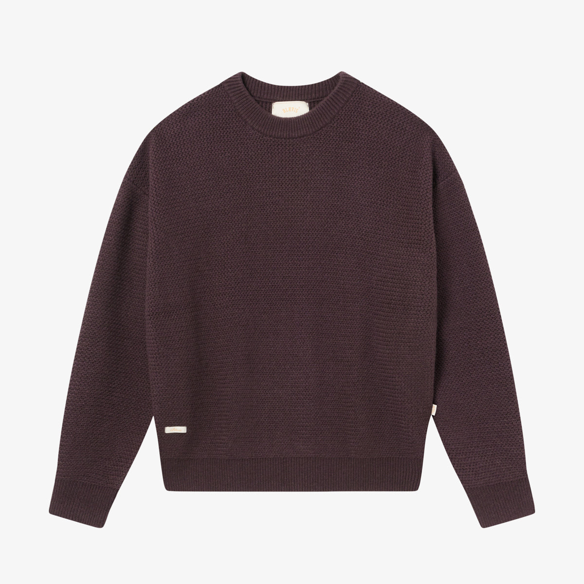 BLKVIS SCRIPT HEAVY KNIT SWEATER - RAISIN