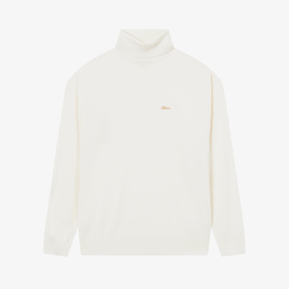 BLKVIS SCRIPT ROLLNECK SWEATER - ANTIQUE WHITE
