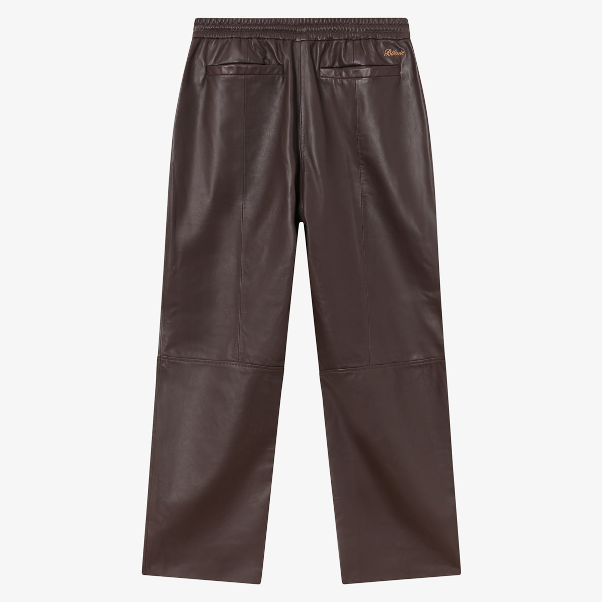 BLKVIS SCRIPT LEATHER PANTS - RAISIN