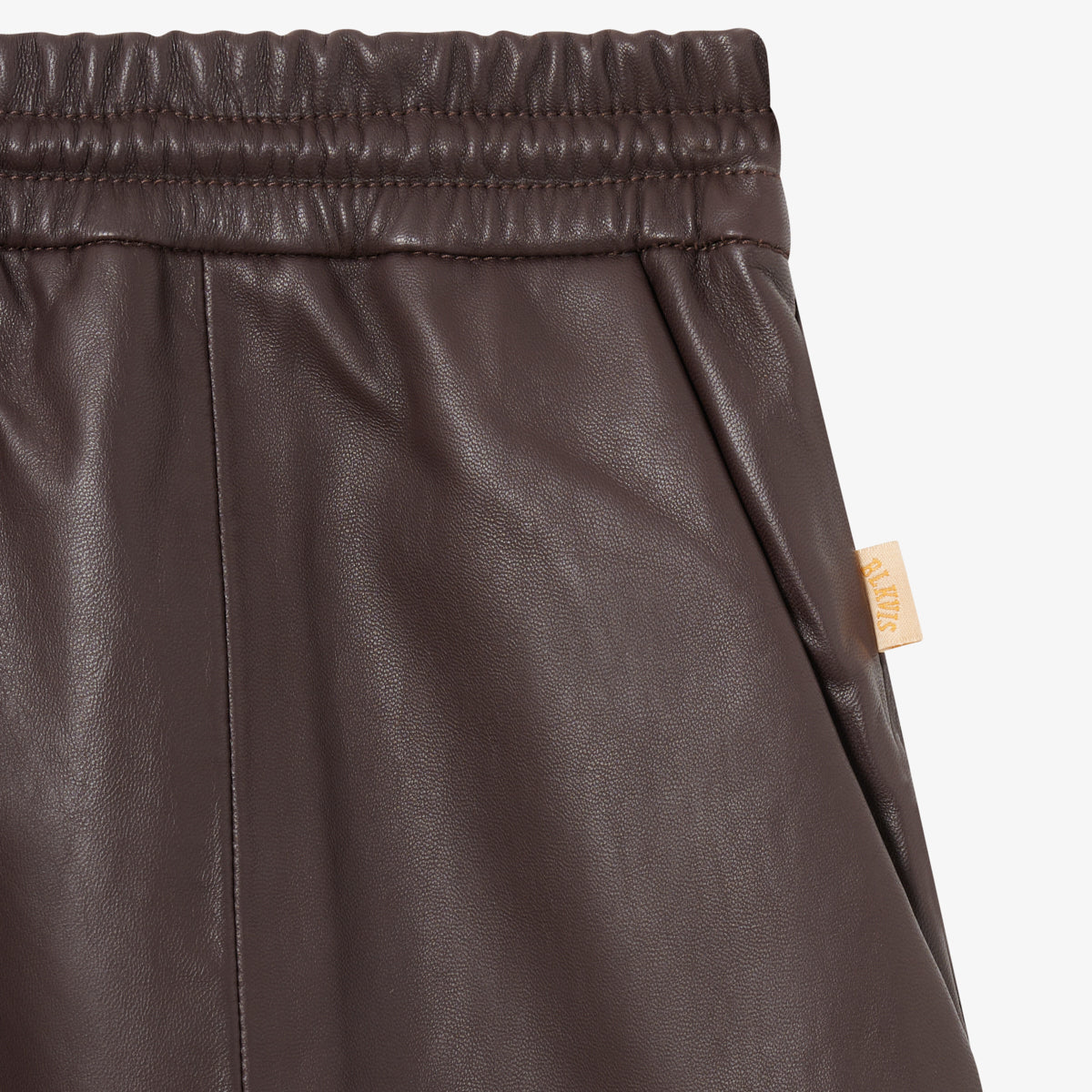 BLKVIS SCRIPT LEATHER PANTS - RAISIN