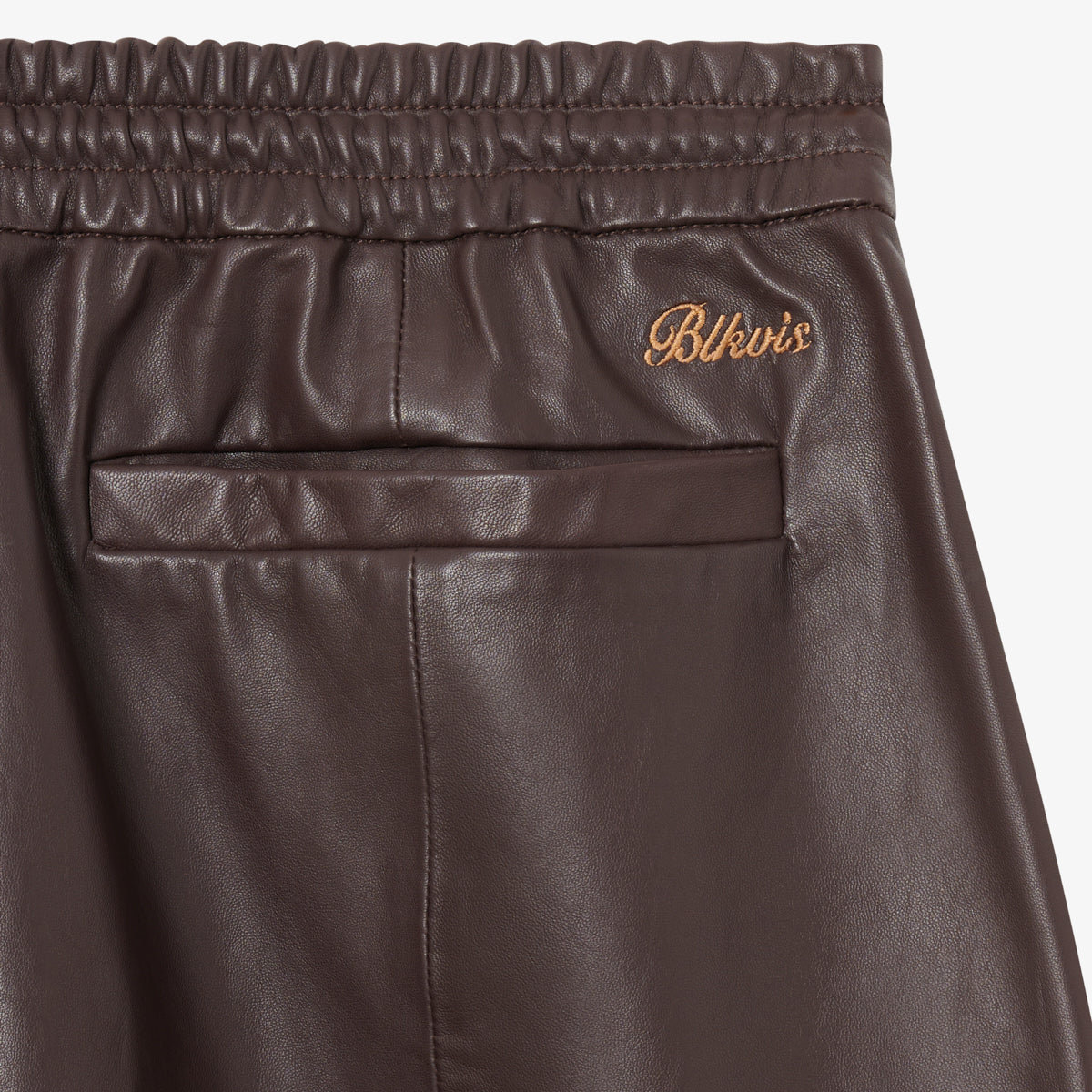 BLKVIS SCRIPT LEATHER PANTS - RAISIN