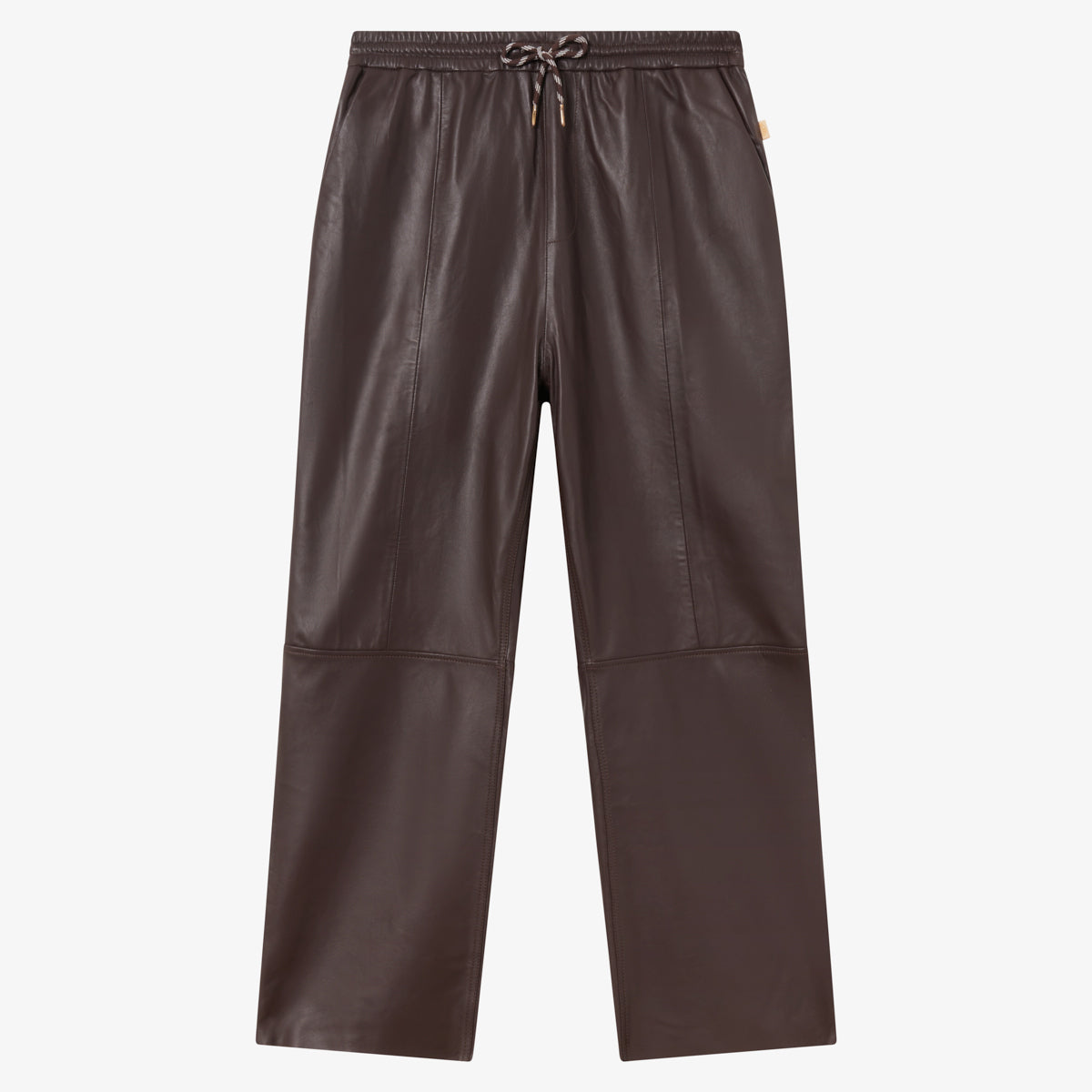 BLKVIS SCRIPT LEATHER PANTS - RAISIN