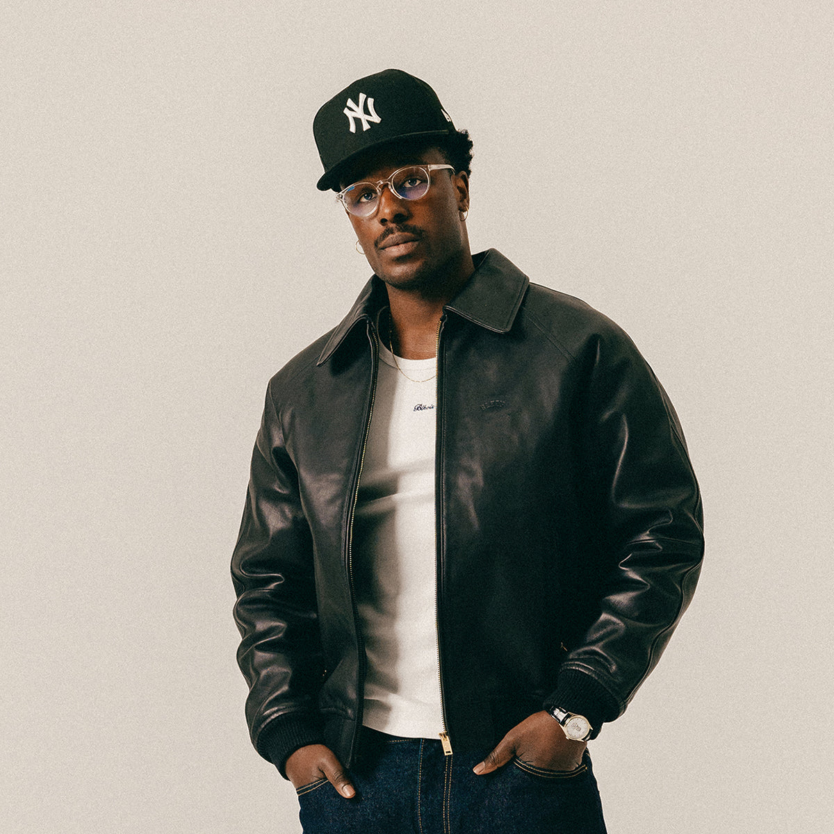 SOURCE LEATHER JACKET - BLACK