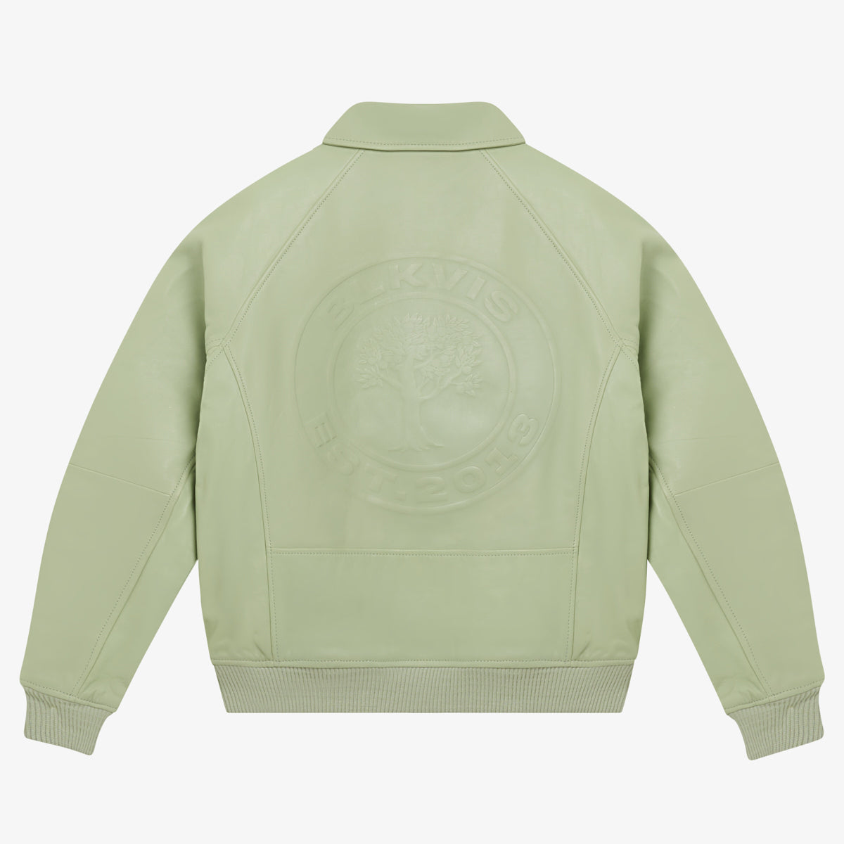 SOURCE LEATHER JACKET - LAUREL GREEN