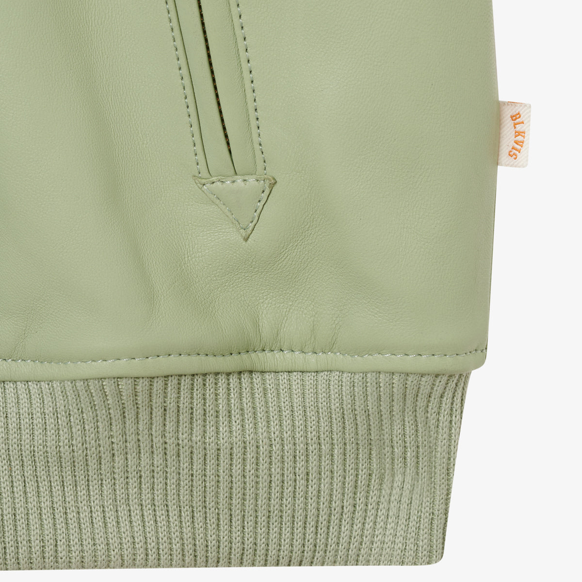 SOURCE LEATHER JACKET - LAUREL GREEN